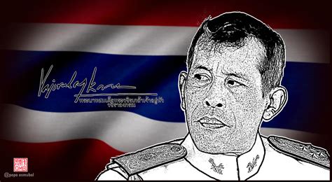 Thai King Maha Vajiralongkorn- digital portrait by PapaOsmubal on DeviantArt