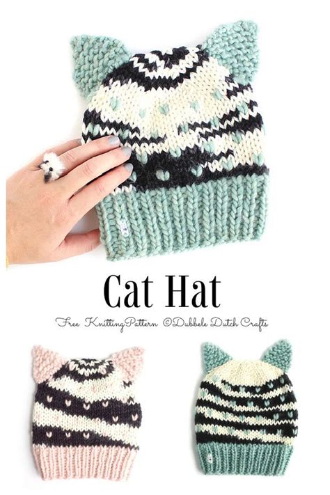 Knit Cat Ear Hat Free Knitting Patterns Paid Artofit