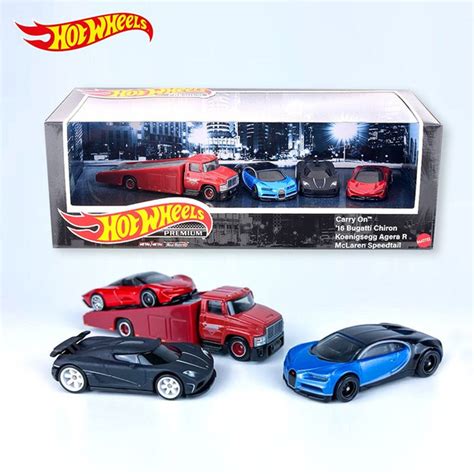 Машинка Hot Wheels Premium Garage CARRY ON 16 BUGATTI CHIRON KOENIGSEGG AGERA R McLAREN