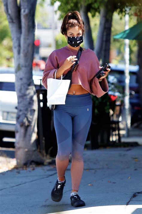 Vanessa Hudgens Shows Off Her Toned Legs In Leggings As She Leaves The