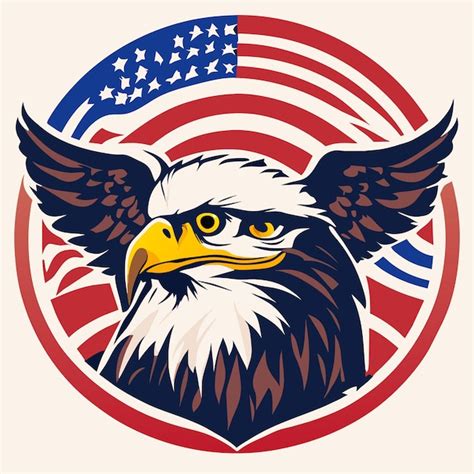 Premium Vector Bald Eagle Emblem Of American Freedom