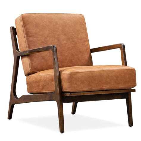 Camel Color Leather Arm Chair For The Grand Memoir Slideshow