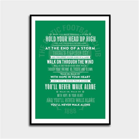 Celtic Youll Never Walk Alone Wall Art Typography Print Etsy France