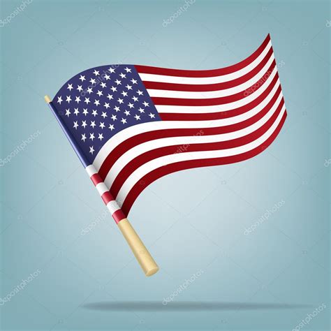 Bandera americana. Ilustración vectorial 2024