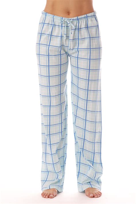 Just Love Women Plaid Pajama Pants Sleepwear Blue Plaid Large