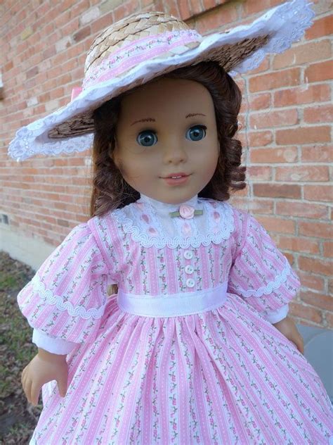 18 Doll Clothes Historical Civil War Style Gown And Hat Etsy Doll