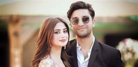 Ahad Raza Mir Wife Sajal Aly Romantic Pictures Reviewit Pk