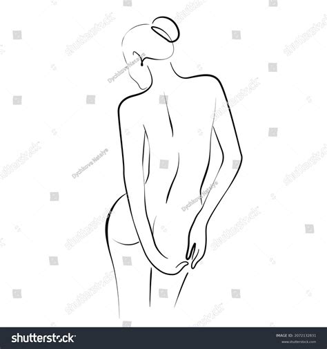 Naked Female Figure One Line Drawing Stock Vector Royalty Free 2072132831 Shutterstock