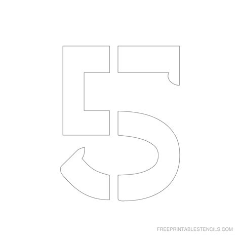 Free Printable 4 Inch Number Stencils 1-10 - Worksheets Library