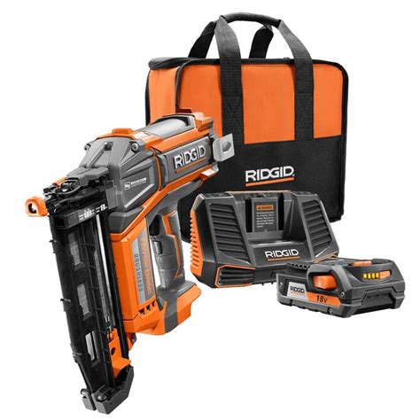 Ridgid Hyperdrive Volt Brushless Gauge In Straight Nailer