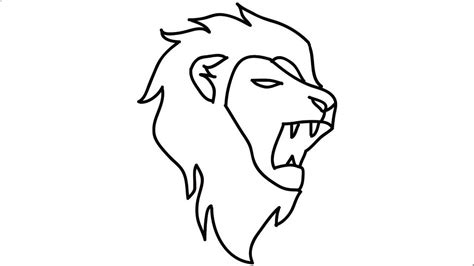 Lion Face Drawing Easy at PaintingValley.com | Explore collection of ...