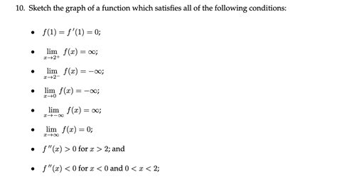 Answered 10 Sketch The Graph Of A Function Bartleby