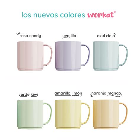 Taza Workat Colores Pasteles Surtidos Unidades