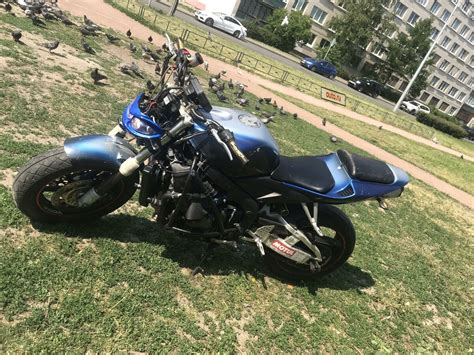 Купить б у Honda CBR 600RR инжектор 5 передач в Санкт Петербурге синий naked bike 2007 года на