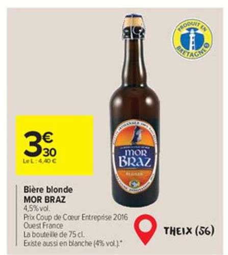 Promo Bière Blonde Mor Braz chez Carrefour Market iCatalogue fr