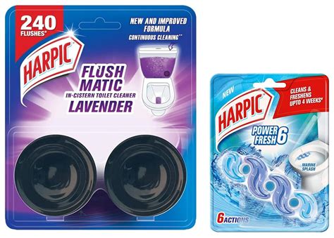 Harpic Power Fresh 6 Toilet Cleaner Rim Block Marine Splash 35 G