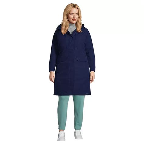 Plus Size Lands End Insulated Waterproof Raincoat