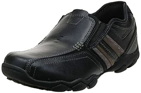 Skechers Diameter Zinroy Mens Dark Brown Slip On Leather Memory Foam