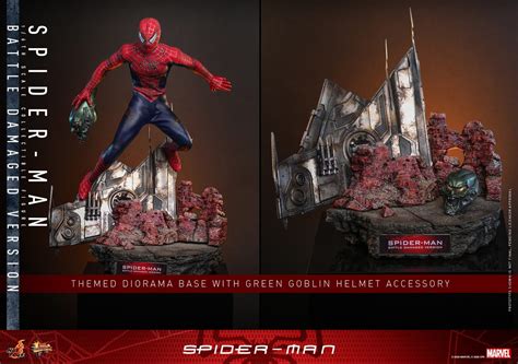 Hot Toys Spiderman Battle Damaged Version The Movie Spider Man