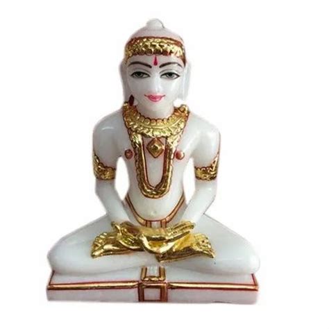 Hindu Marble Mahavir Jain Statue, for Worship, Size: 11 Inch at Rs ...