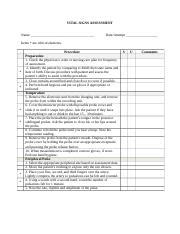 Vital Signs Checklist 24 1 Thru 24 4 Docx VITAL SIGNS ASSESSMENT Name