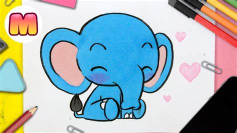 Como Dibujar Un Elefante Kawaii Fácil Y Paso A Paso Como Dibujar