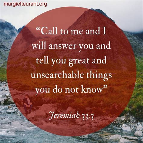 God Promises Call To Me And I Will Answer You And Tell You Great And