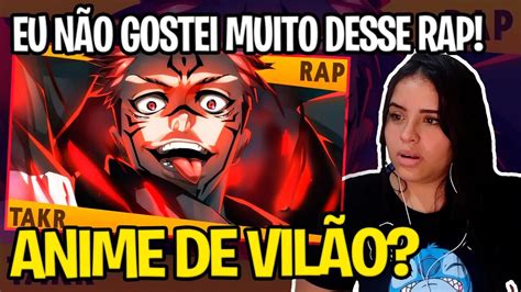 NÃO OTAKU REAGINDO A Rap do Sukuna Jujutsu Kaisen O REI DAS