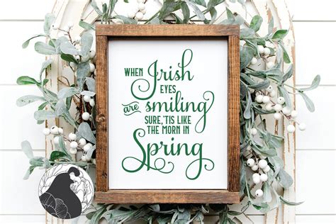 When Irish Eyes Are Smiling Svg St Patrick S Day Svg Etsy Uk