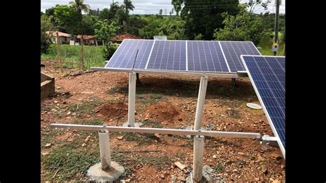 Estrutura de solo caseira para módulos fotovoltaicos YouTube