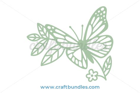 Green Butterfly Svg Cut File Craftbundles