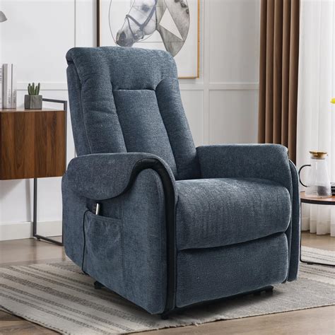 Risar Reclining Massage Chair For Adults Chenille Fabric