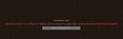 Solved Could Not Connect To Default Or Fall Back Server Timeout