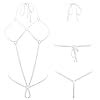 LAMORTY Slingshot String Only Extreme Micro Bikini Uncensored Crotch Swimsuit Open Bikinis Mini