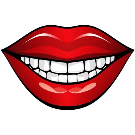 Smile Red Female Lips And White Teeth Ai Generative 33000159 Png