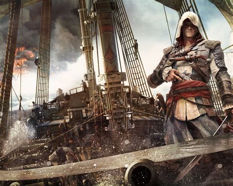 Wallpaper Assassin S Creed Black Flag Ship Ocean X Full Hd