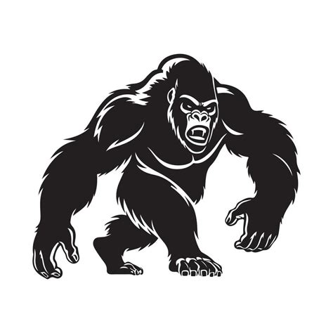 Gorilla Vector Image Art And Illustration 33242578 Vector Art At Vecteezy