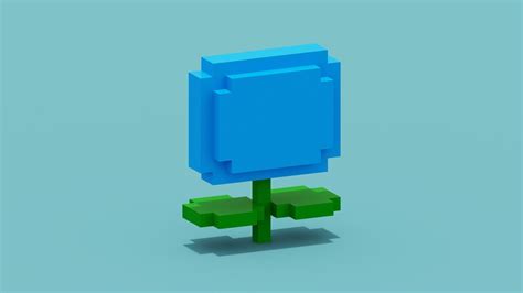 3d Model Voxel Super Mario Ice Flower Vr Ar Low Poly Cgtrader