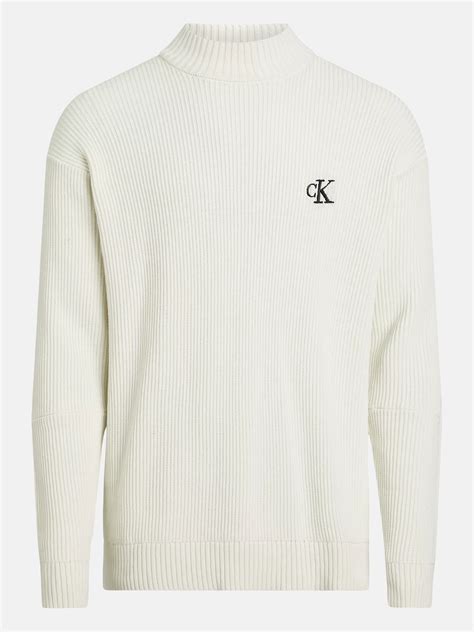 Calvin Klein Jeans Blown Up Ck Mock Sweater Mens Maglia Nencini Sport