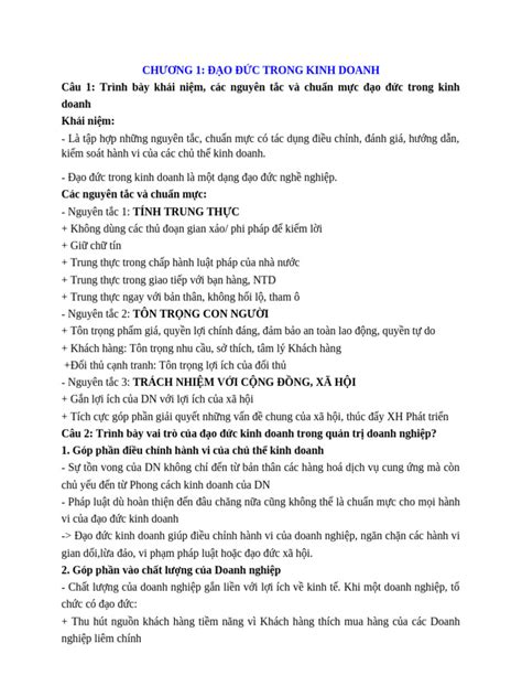 Ôn Tập CK DDKD | PDF