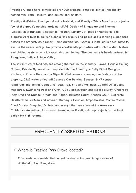 Ppt Best Apartments By Prestige Group In Bangalore Powerpoint