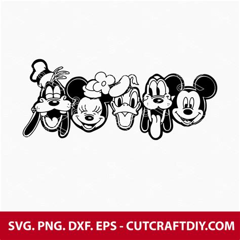 Mickey And Friends SVG