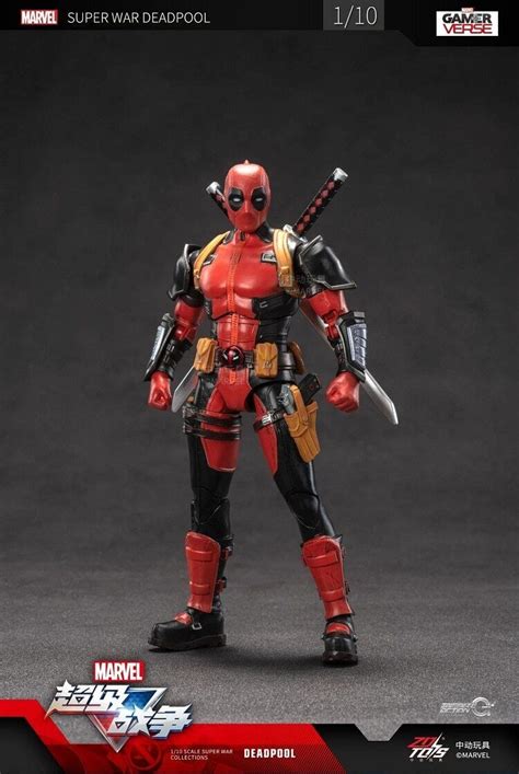 ZD Toy 1:10 Scale Marvel Super War Collection Deadpool Action Figure 7 ...