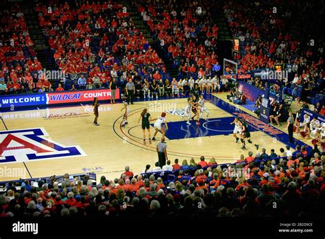 Arizona Vs Stanford Girls University Basketball game at the UofA McKale ...