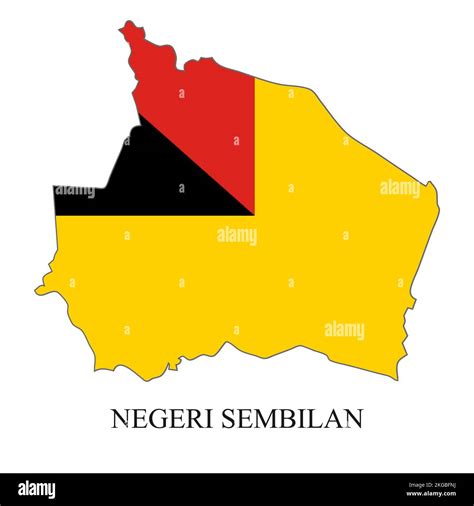 Negeri Sembilan Map Vector Illustration Malaysian City State In