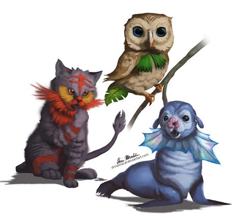 Gen 7 Starters By Drmaniacal On Deviantart