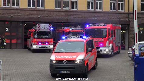 Feuerwehr Stuttgart Löschzug 1 Süd City Wache rückt aus PRESSLUFT