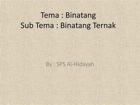 tema binatang pptx
