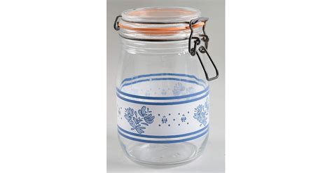 Yorktowne Glassware Canister With Hinged Lid By Pfaltzgraff