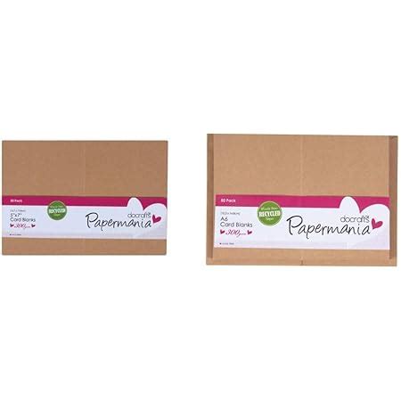 Papermania X Inch Recycled Kraft Blank Card And Envelope Pack Of